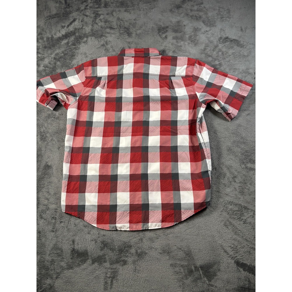 Orvis Shirt Mens XL Red Plaid Short Sleeve Button Up Lightweight Casual Outdoor - Picture 9 of 13